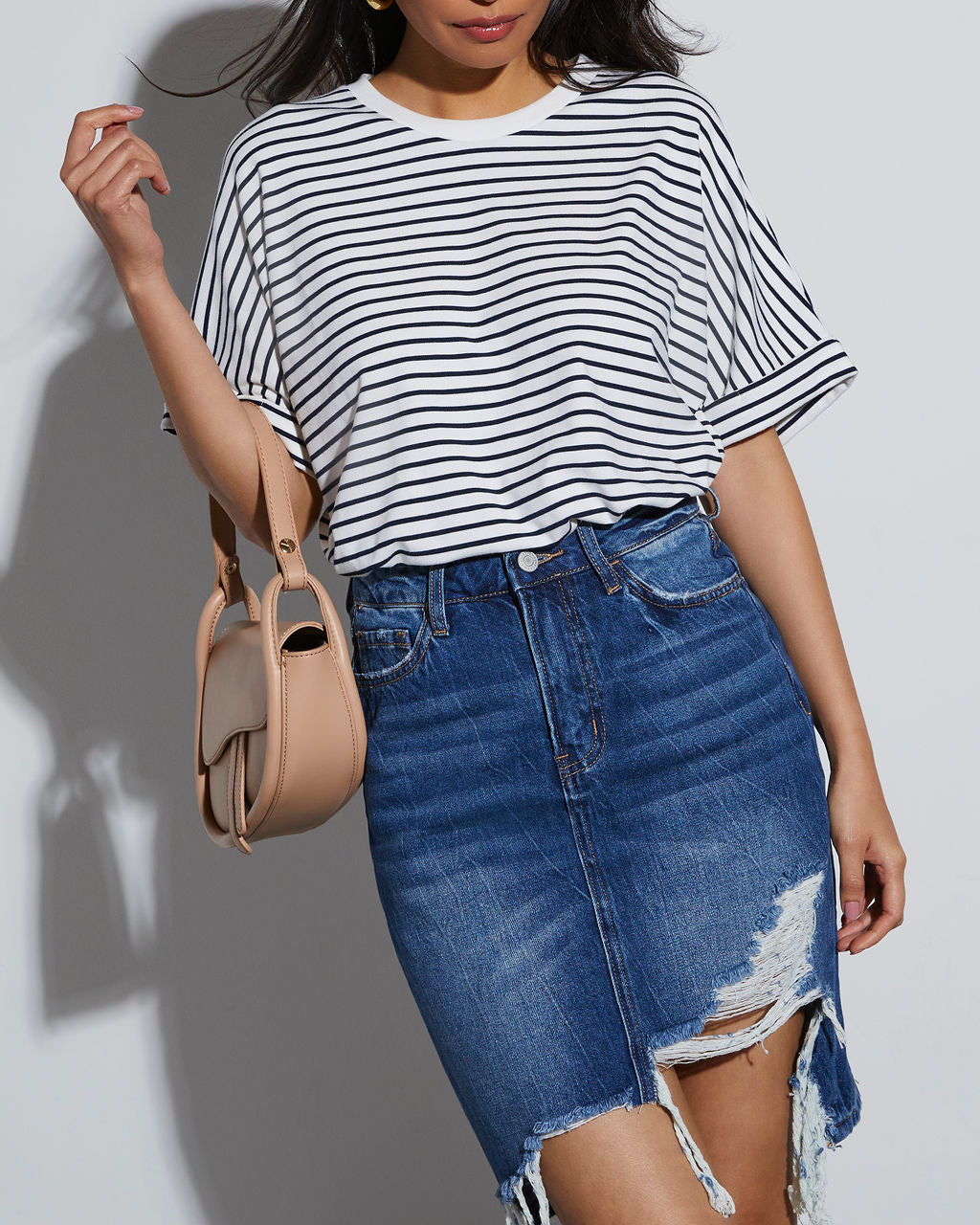 

Tracy Oversized Striped Tee