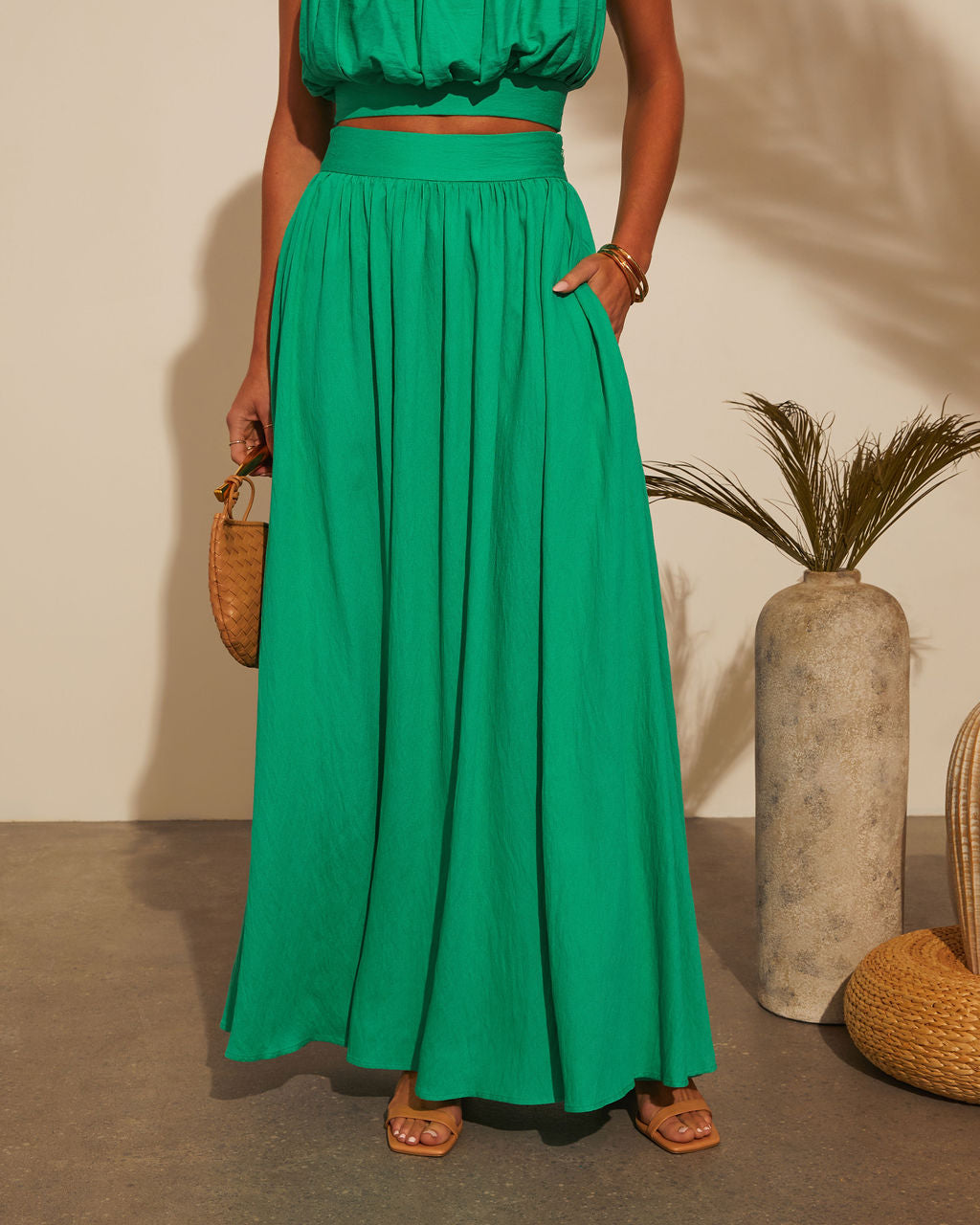 

Camille Fitted Waist Maxi Skirt