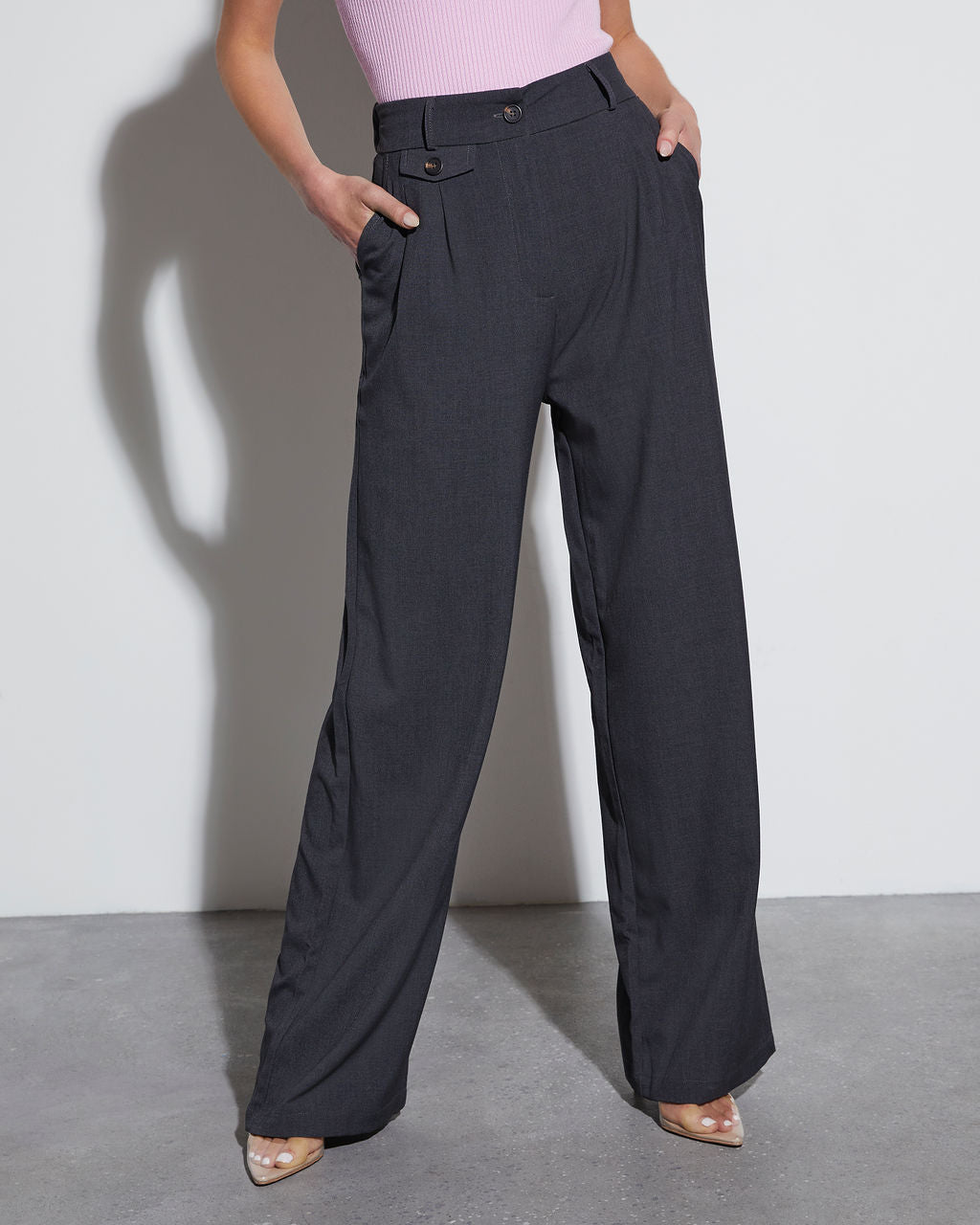 

Iconic High Rise Straight Trouser Pants