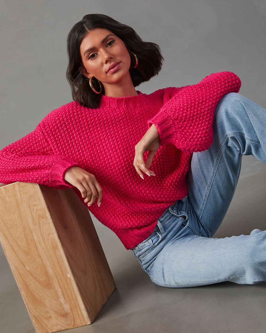 

Rosalia Oversized Knit Pullover Sweater