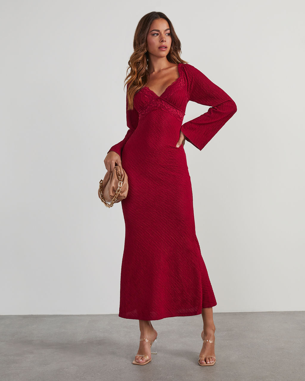 

Nyara Long Sleeve Mermaid Midi Dress