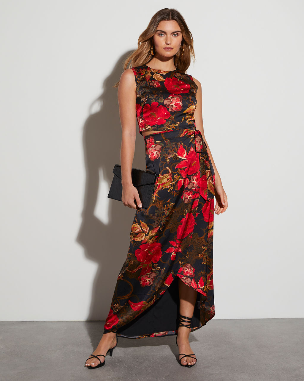 Kiss From A Rose Wrap Midi Skirt