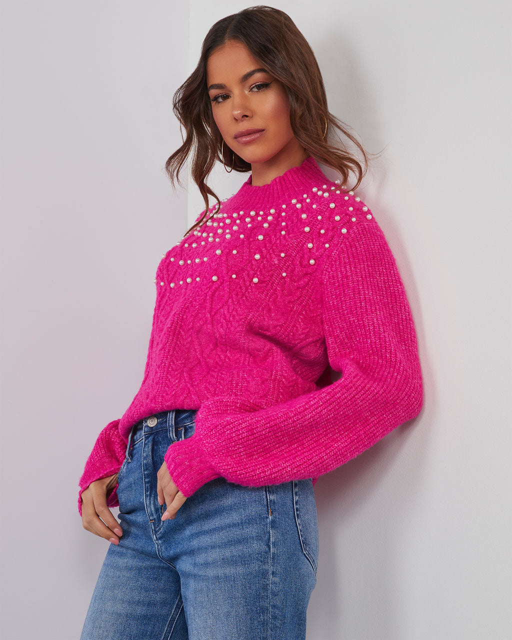 

Prettiest Pearl Embellished Sweater