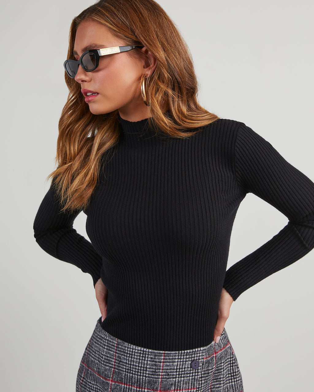 Moino Clay Puffy Sleeve Turtleneck Sweater