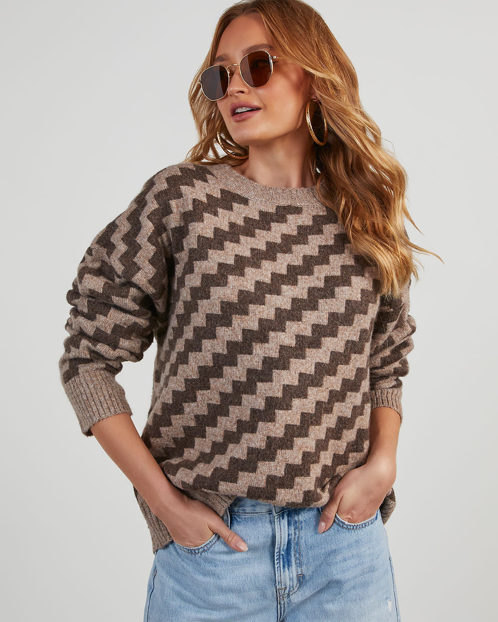 

Dexter Zigzag Pattern Sweater