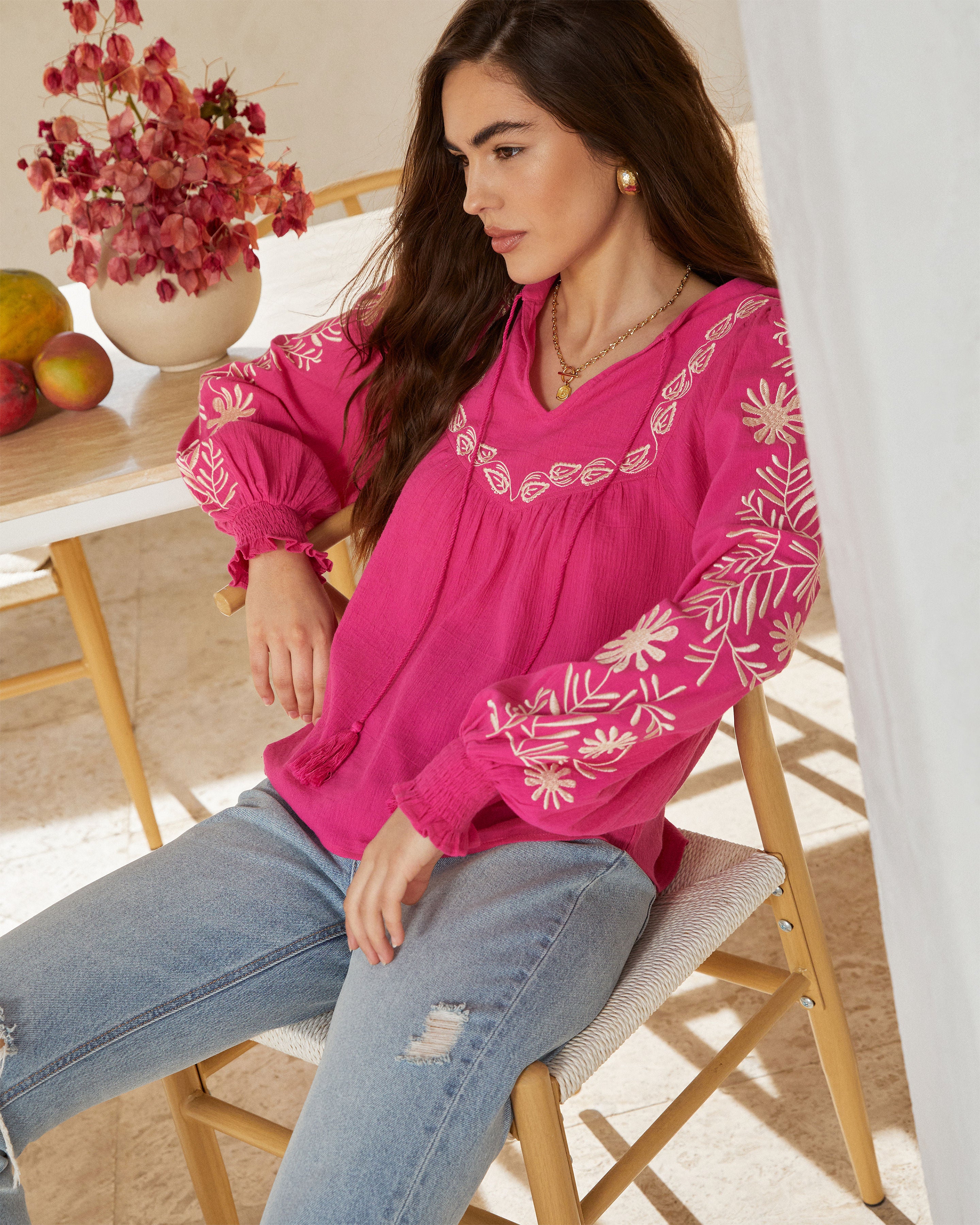 

Desert Hideaway Embroidered Blouse