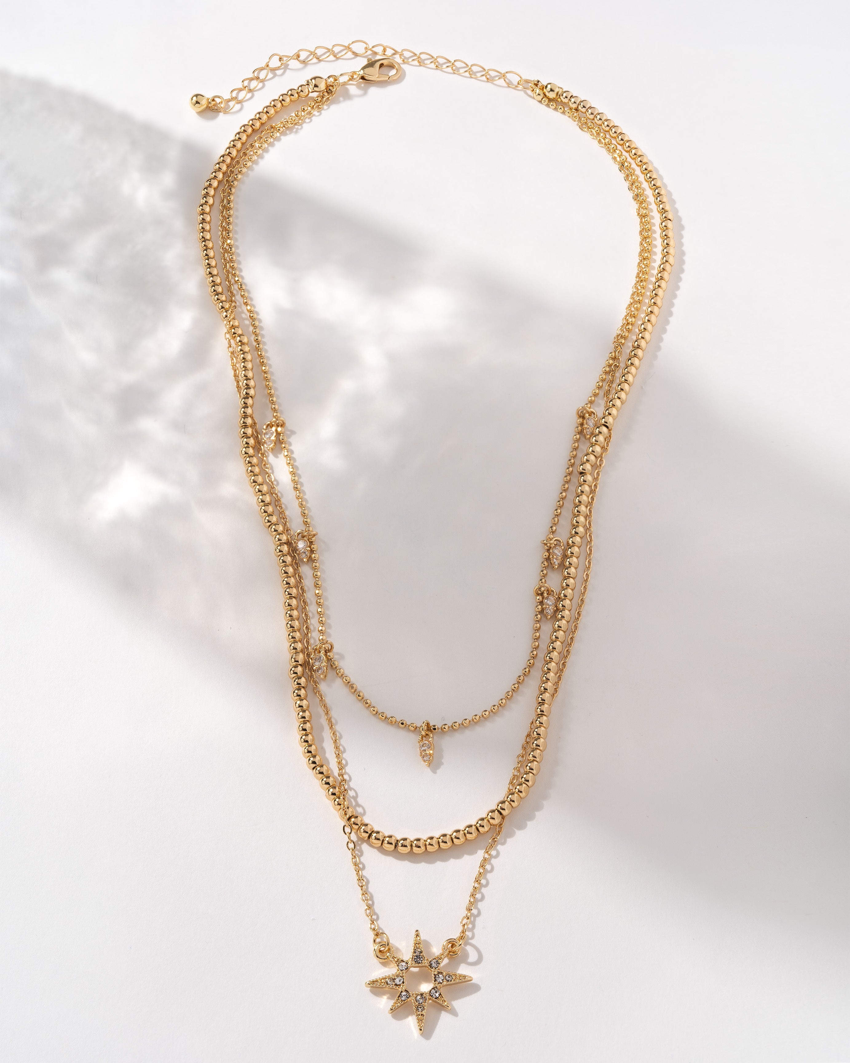 

Golden Hour Layered Charm Necklace
