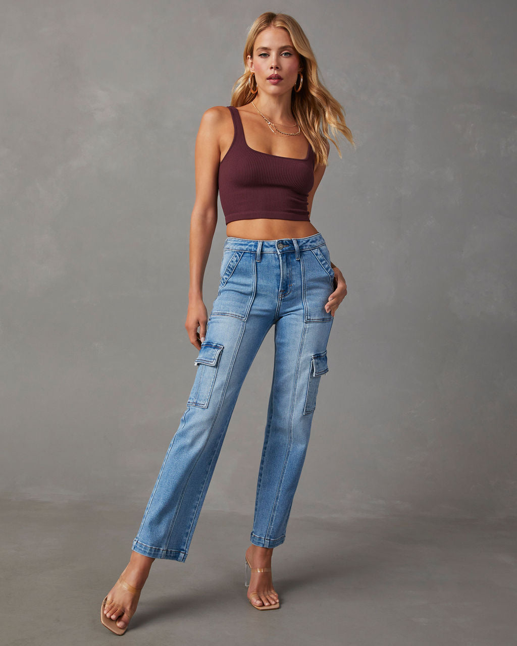 

Bexley High Rise Straight Cargo Jeans