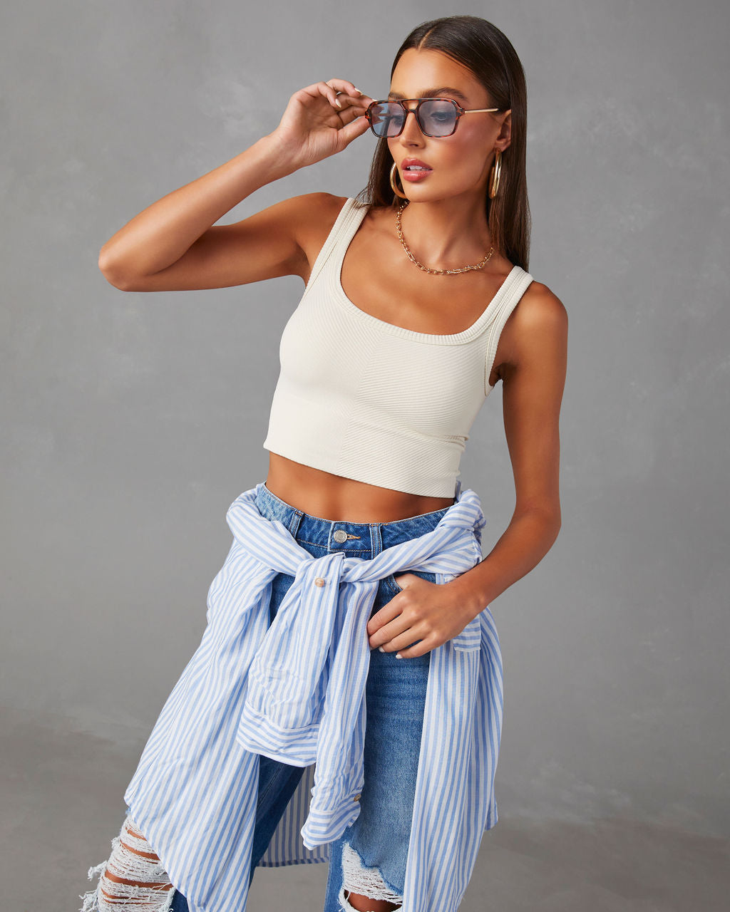 

Energy Ribbed Knit Crop Tank