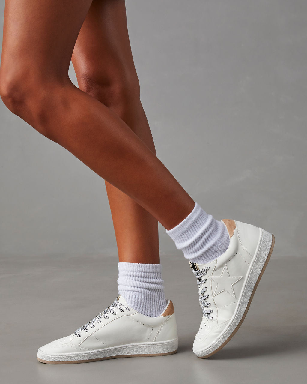 

Paz Faux Leather Lace Up Sneaker