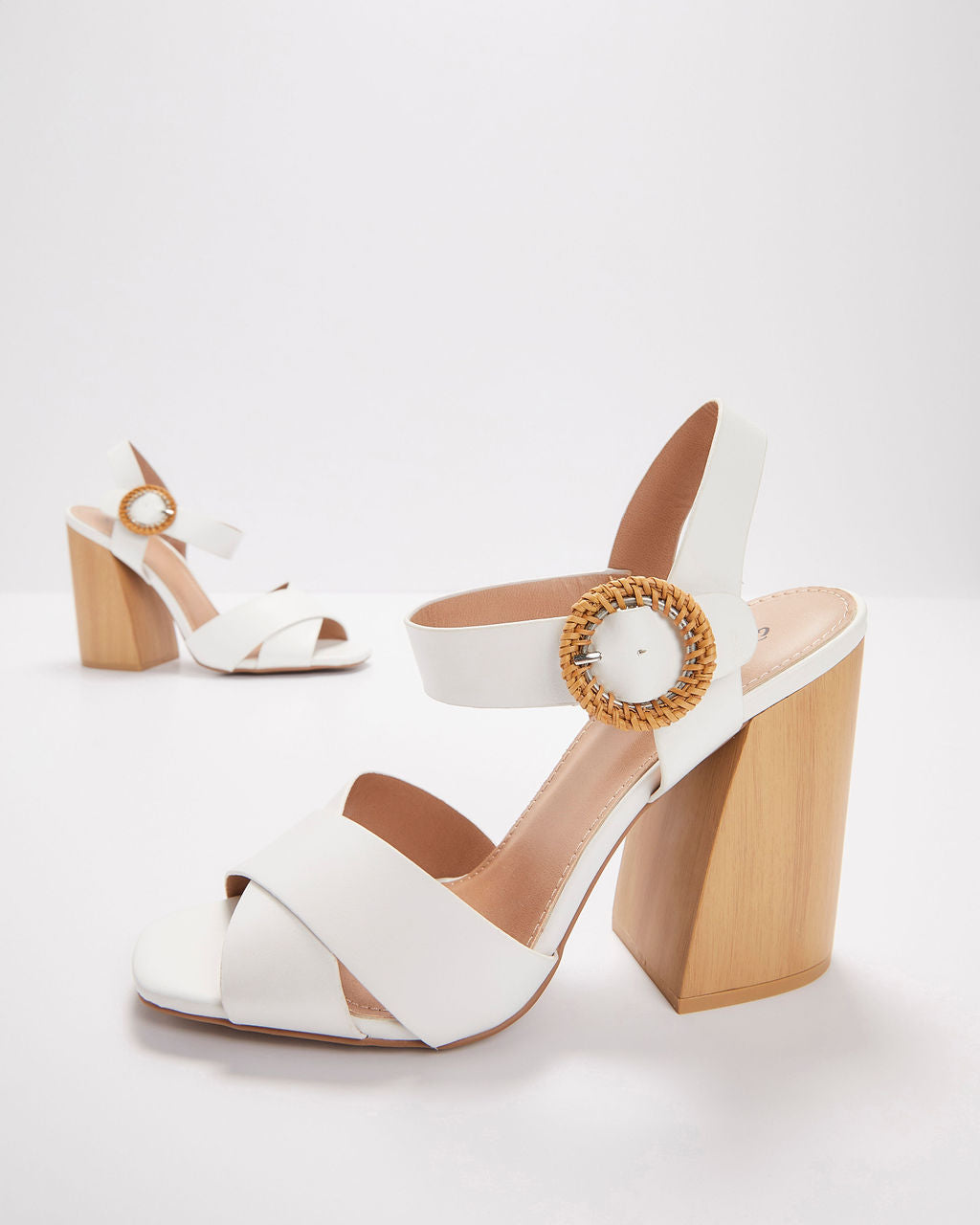 Chandler Strappy Wooden Heels