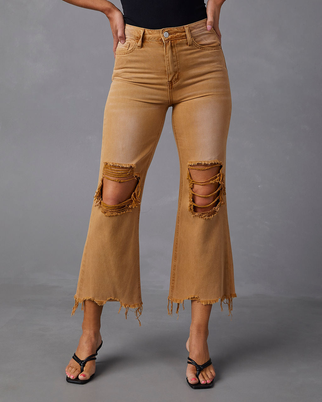 

Kate High Rise Distressed Wide Leg Jeans