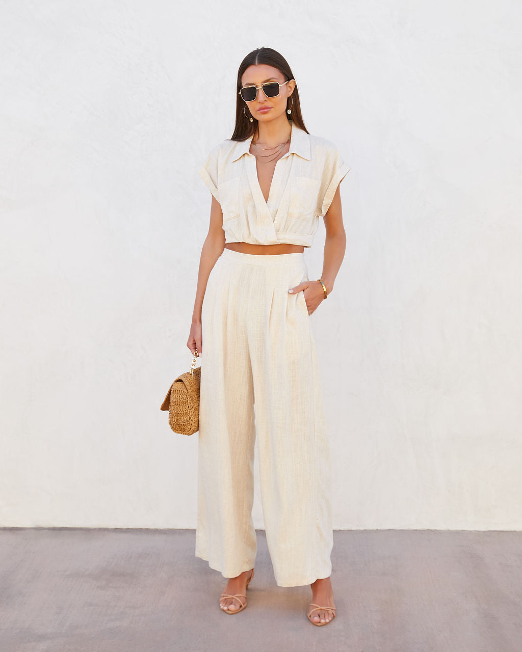 

Cabo Pocketed Wide Leg Pants