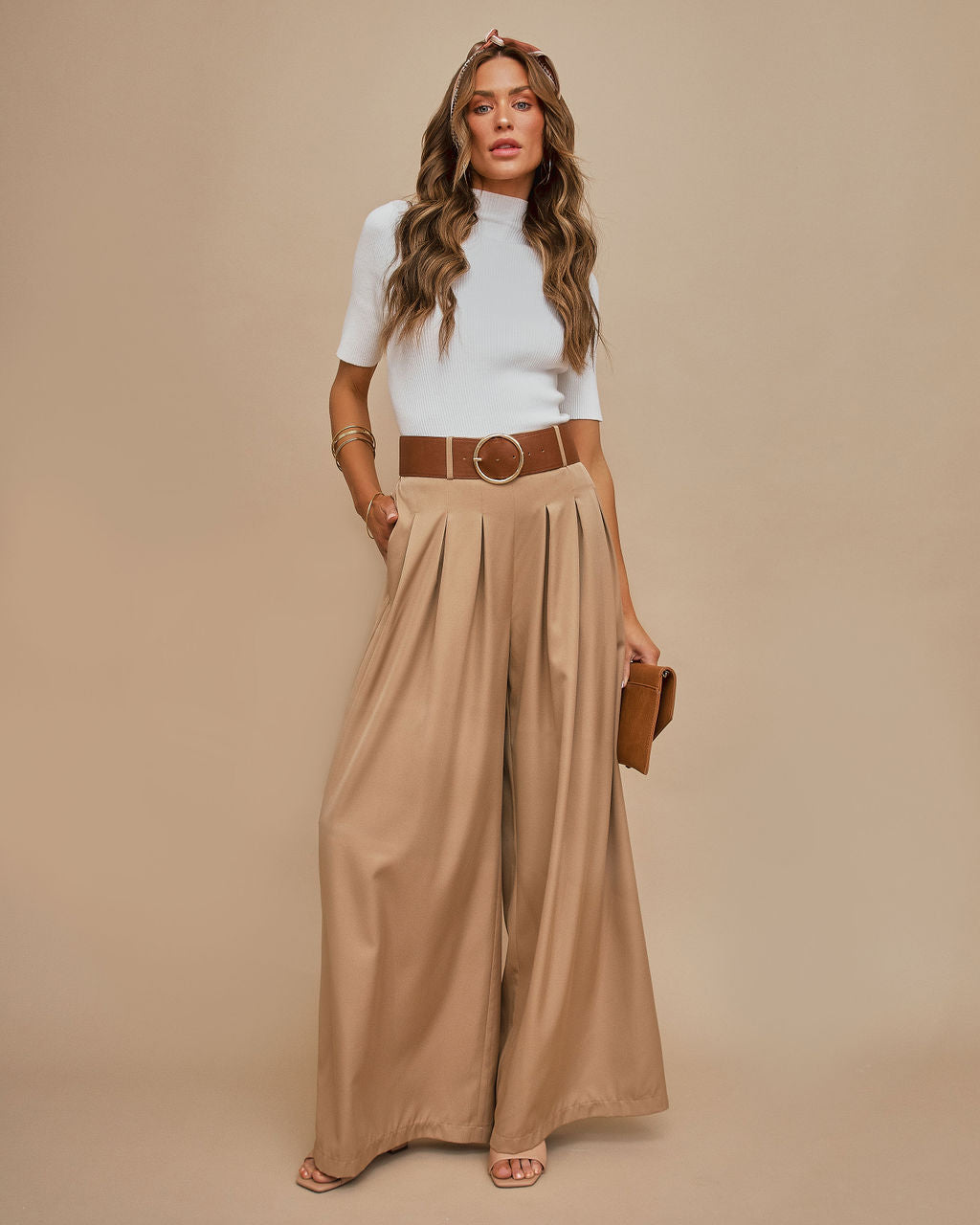 

Taylor Belted Pocketed Pants