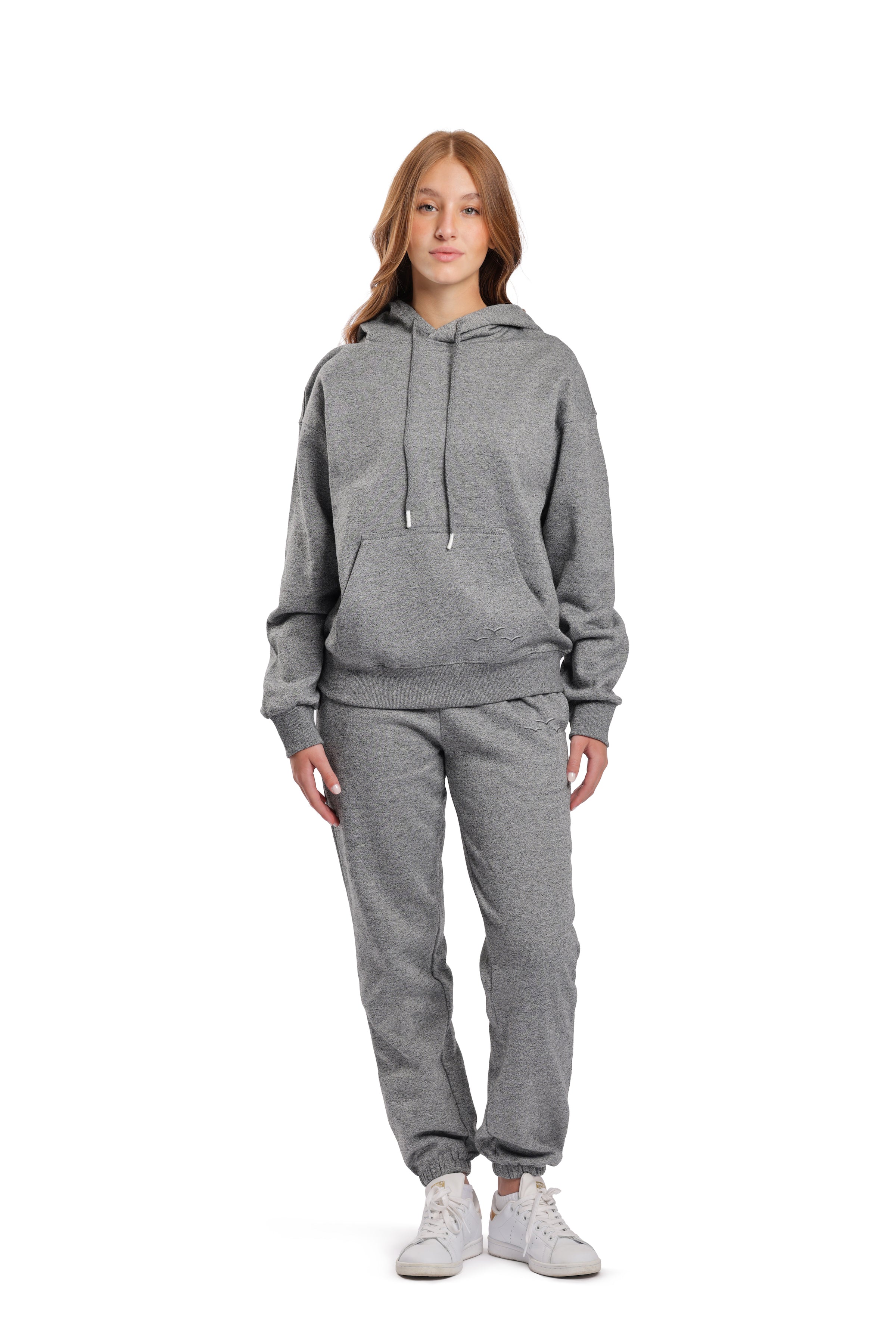 Men’s Premium Fleece Relaxed Sweatsuit Set in Vintage Pearl Grey