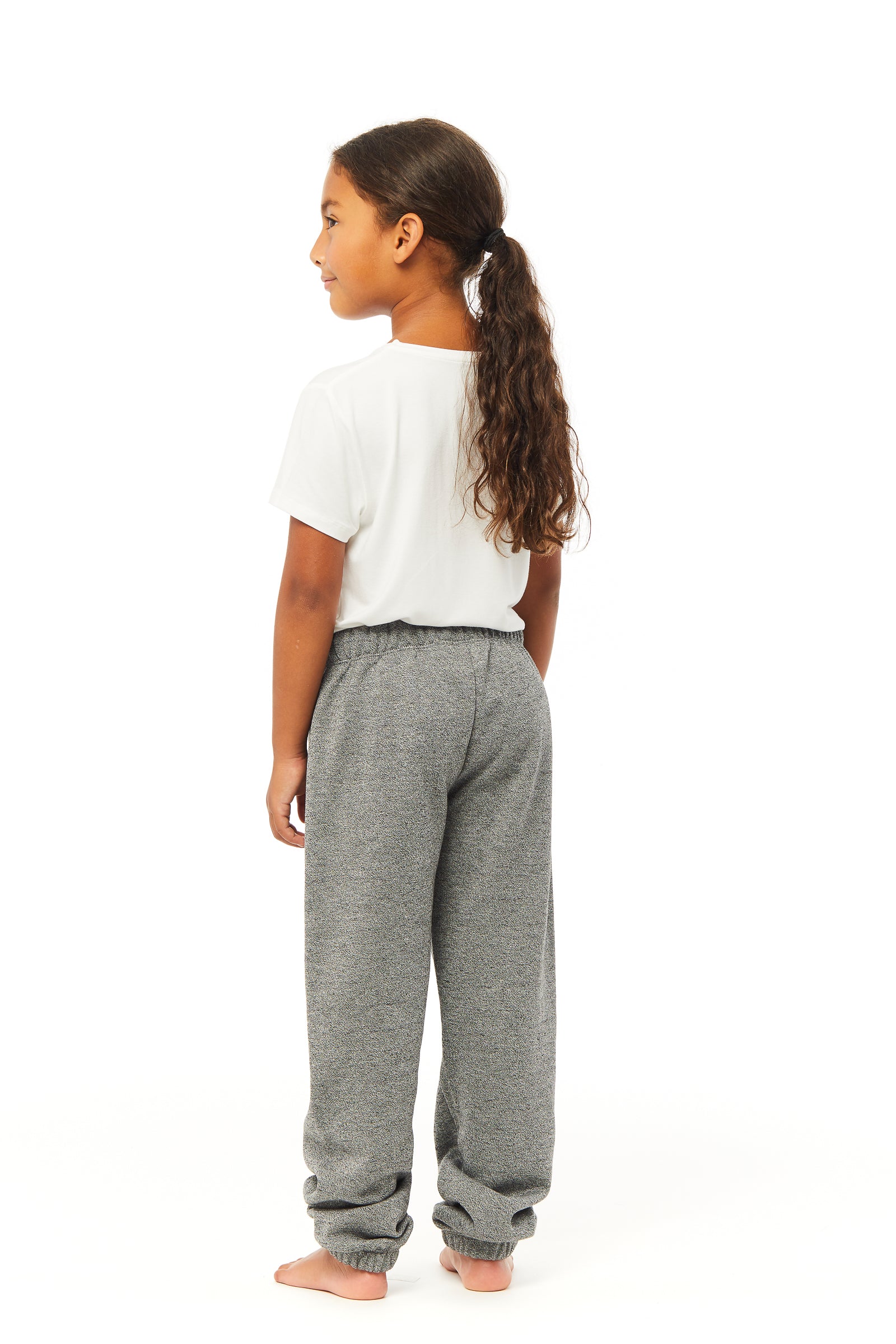 Niki kids fleece sweatpants in granite