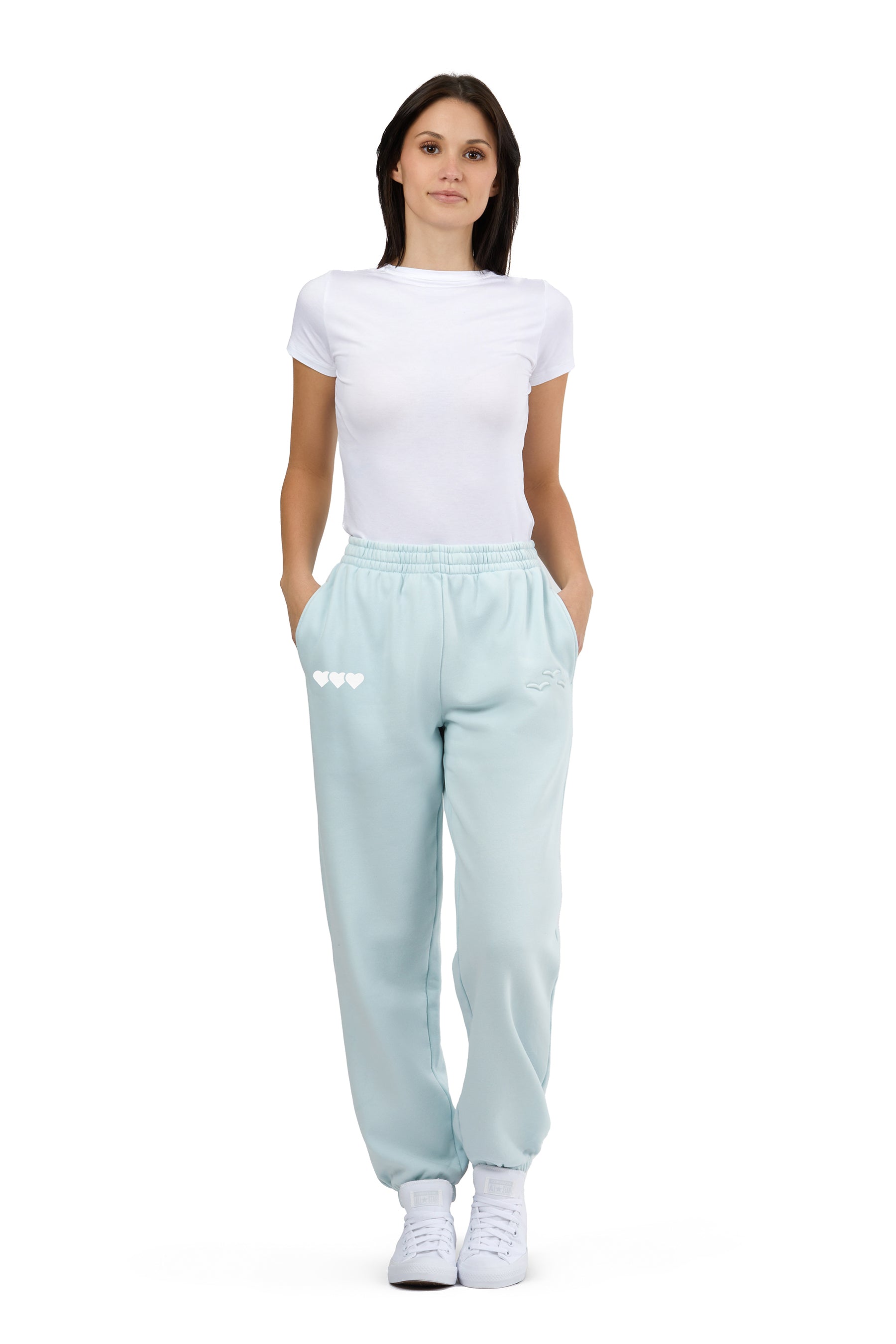 Nova Premium Fleece relaxed sweatpants in Vintage Ice Blue