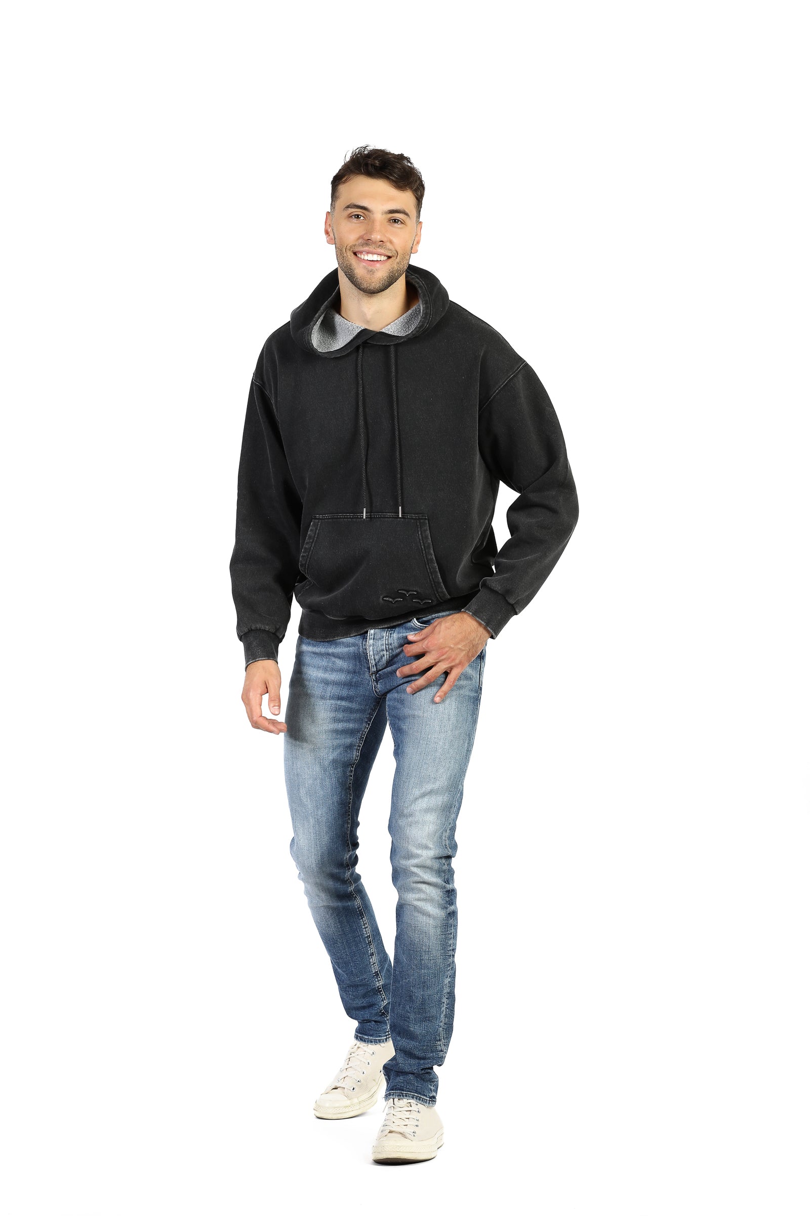 Men’s Premium Fleece Relaxed Sweatsuit Set in Vintage Pearl Grey