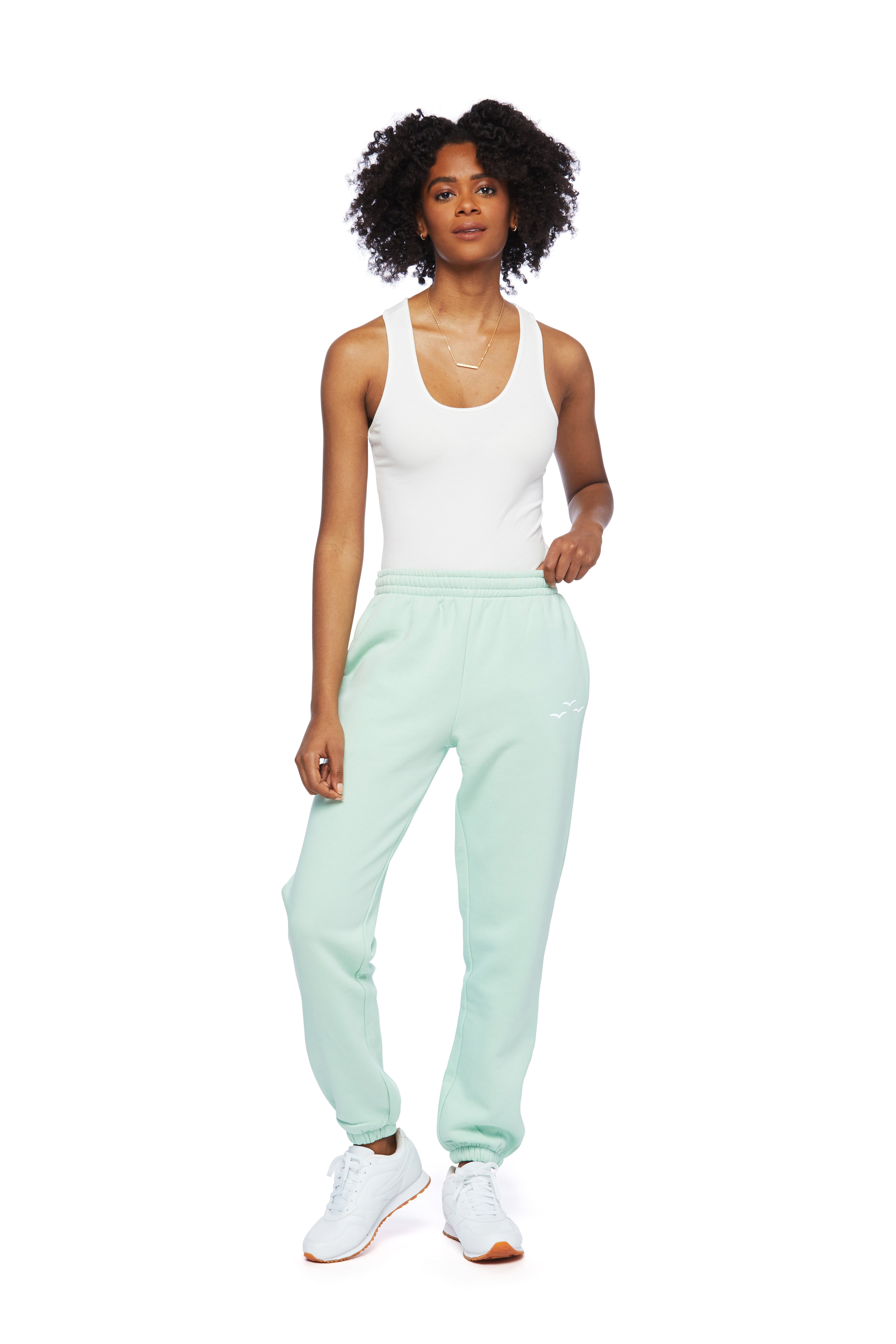 Nova premium fleece relaxed sweatpants in mint | sweatpants | Lazypants
