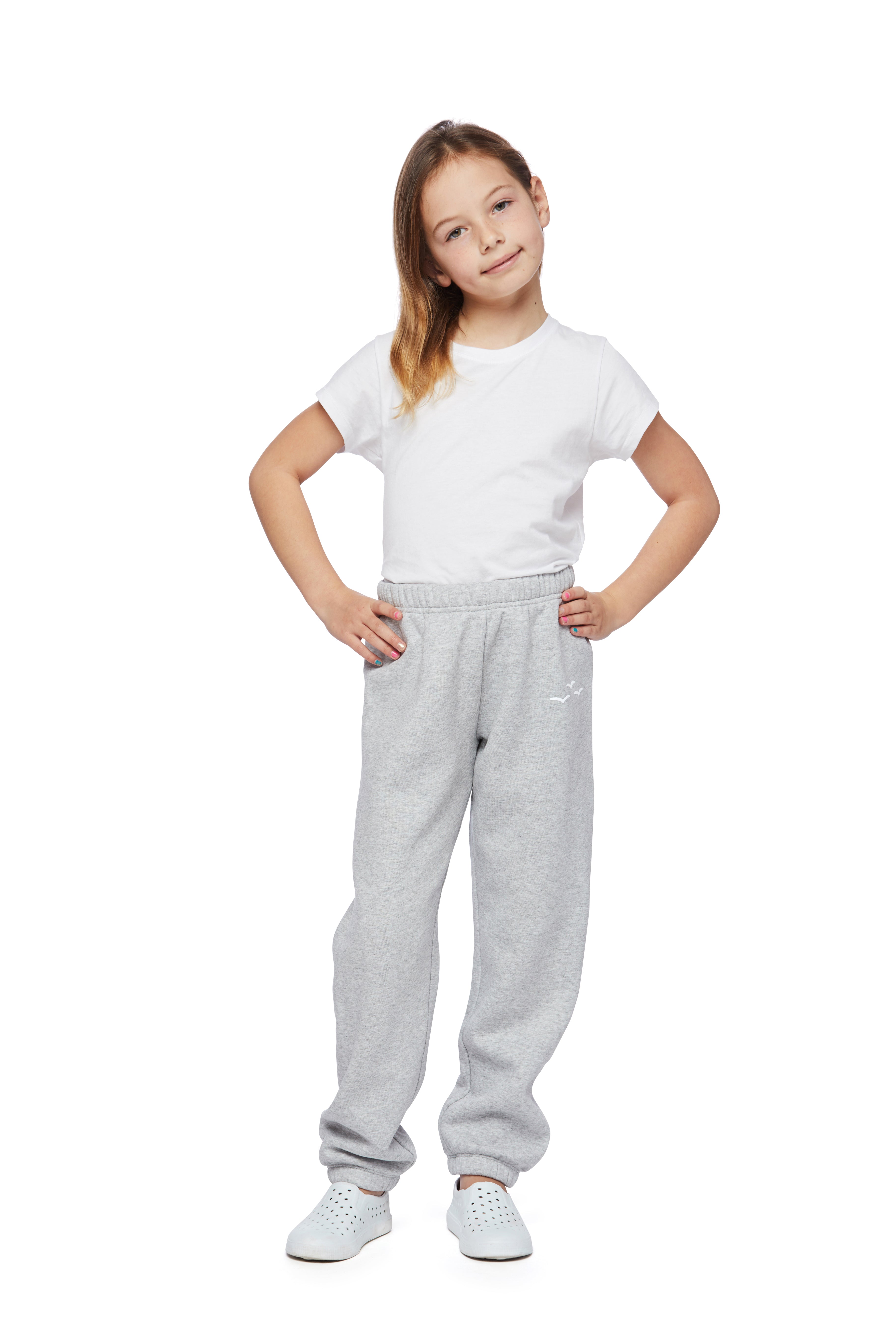  SERENYOU Girls Sweatpants Elastic Waist Joggers Active Pants  with Pockets Grey 4-5 Years: Clothing, Shoes & Jewelry