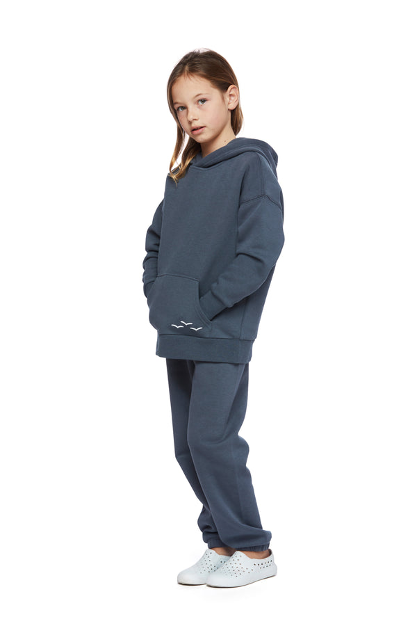 Niki Original kids sweatpants in navy wash | PREMIUM FLEECE