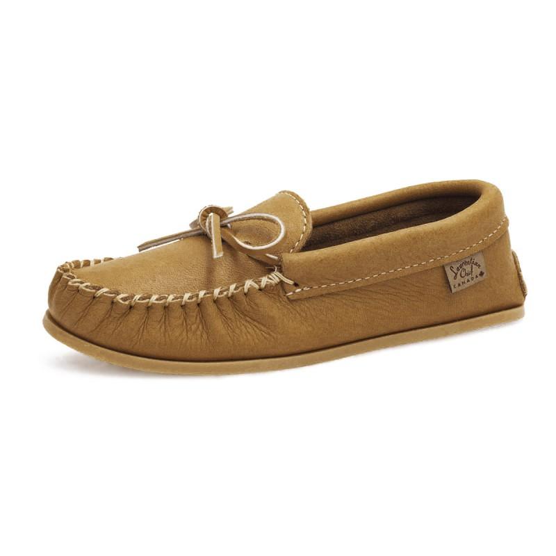 Moccasin: Unlined moose hide with rubber sole | Irving Rivers