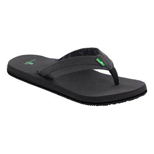 sanuk black flip flops