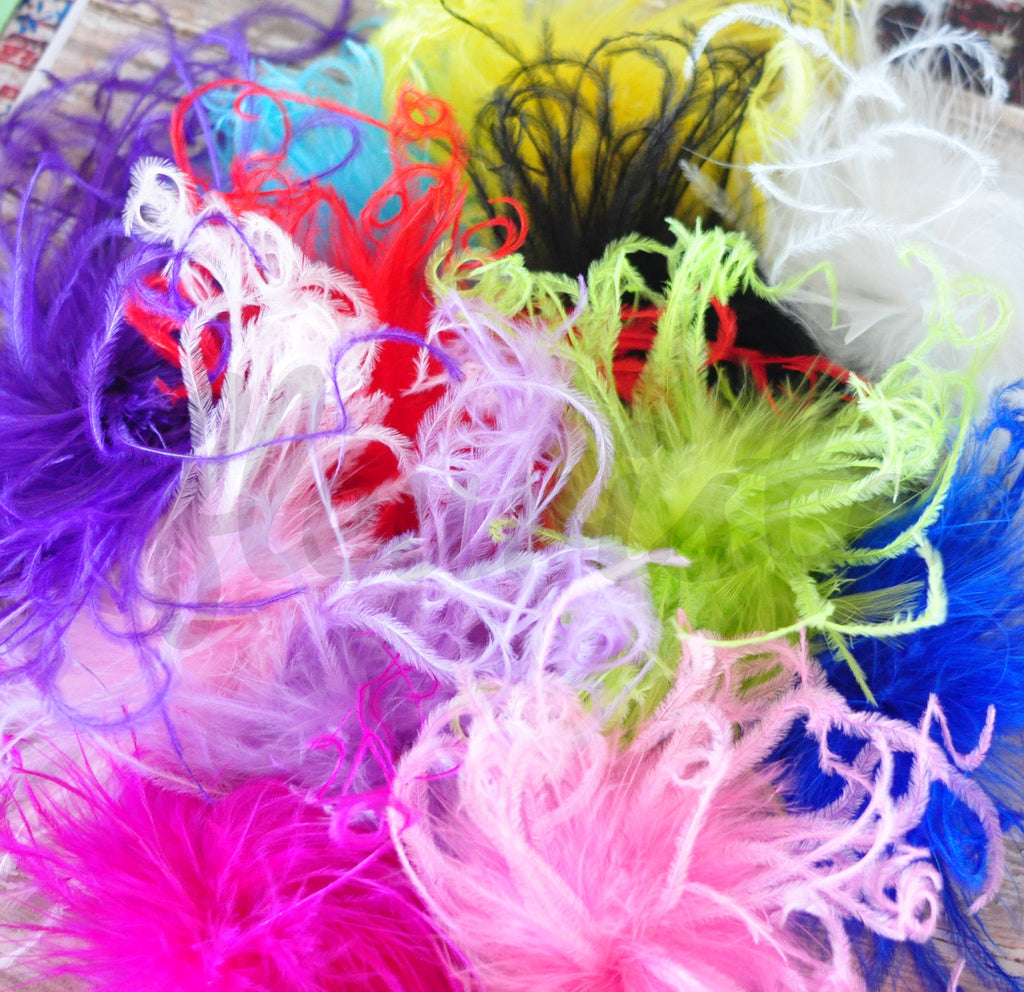 ostrich feather puffs