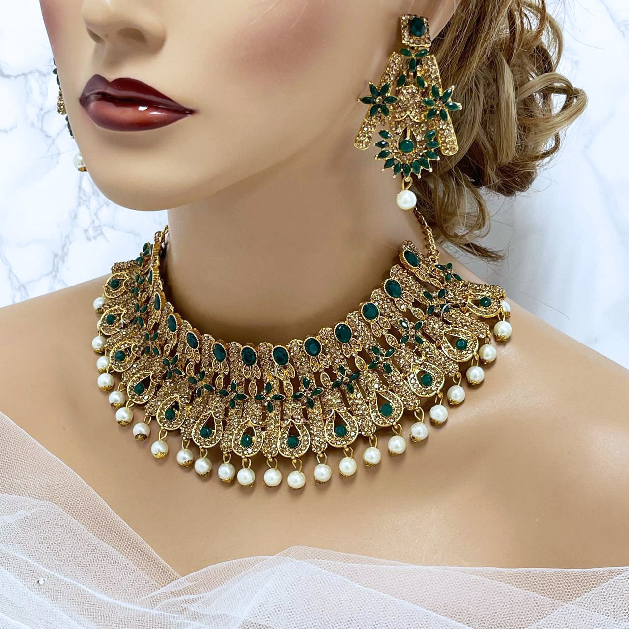 wedding pearl choker necklace