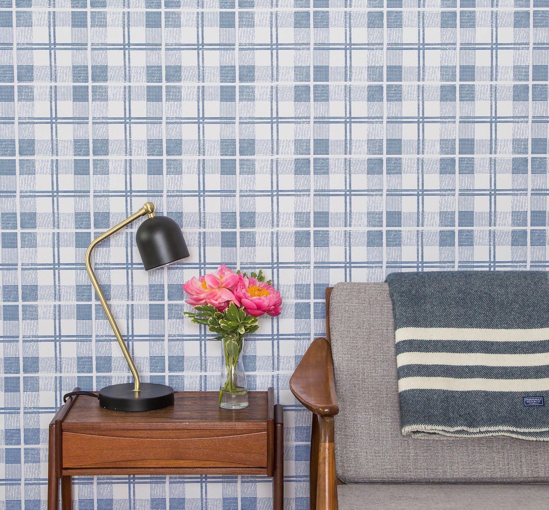 Neutral Plaid Wallpaper  Paste the Wall Linen  490cm 16ft  350cm  11ft 5in in 2023  Plaid wallpaper Wallpaper trends Wallpaper decor