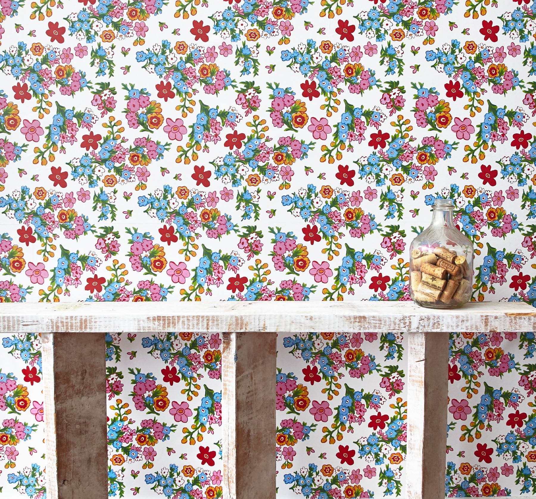 Peel and Stick Wallpaper Blue Fiona Floral 18 X 1886  HL Retail