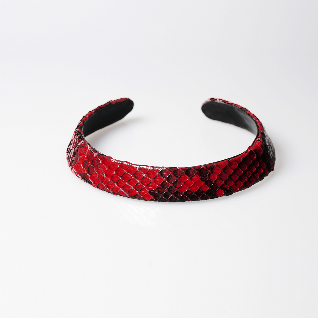 red and black choker