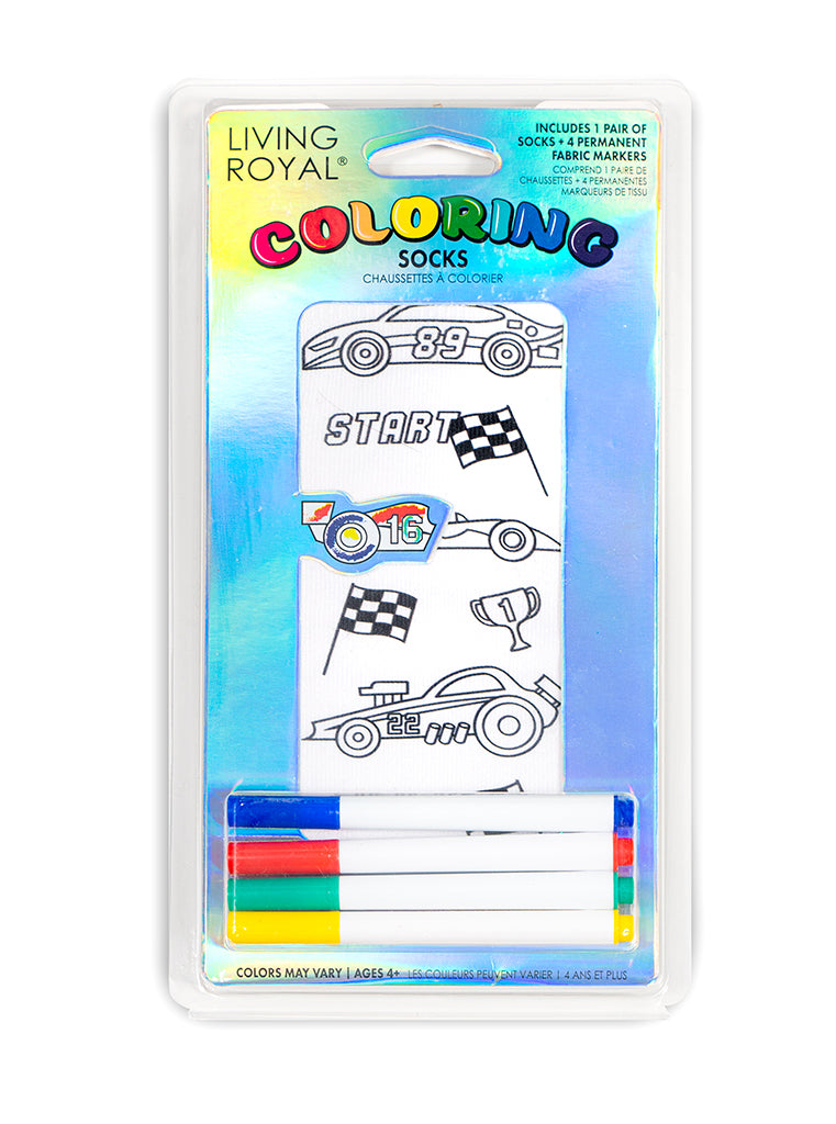 Living Royal Crayola Kid's Color-In Socks - Includes 1 Pair Of