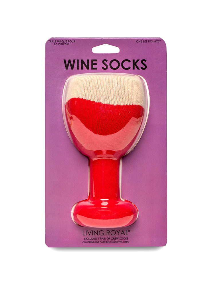 Wine 3D Crew Sock – Living Royal