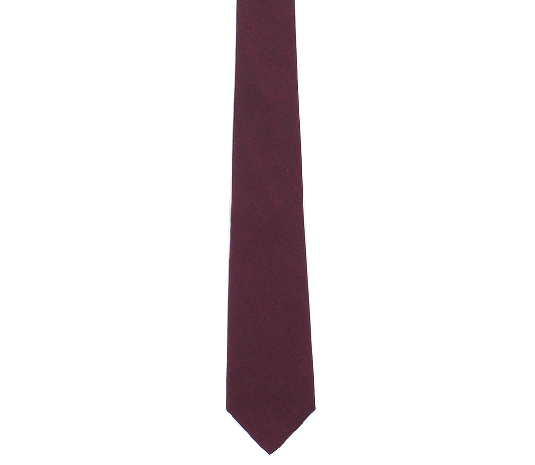 Maroon Zig Zag Cotton Tie – German Valdivia - Official Online Boutique