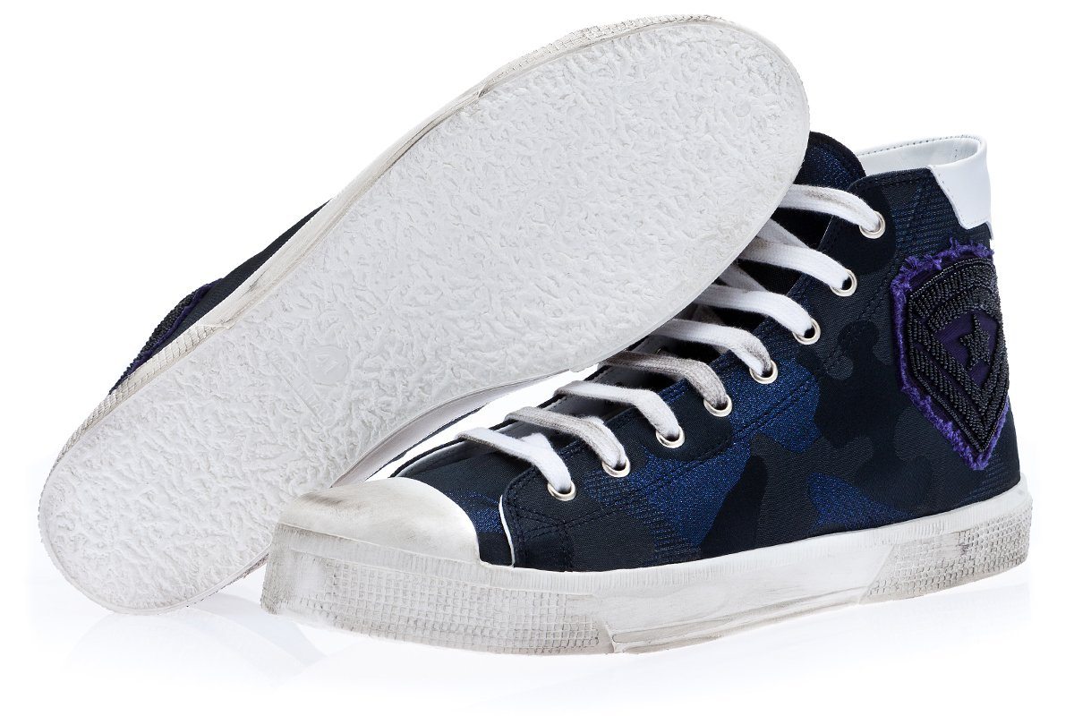 MAJOR COMBACT LUREX NAVY HT BASKET