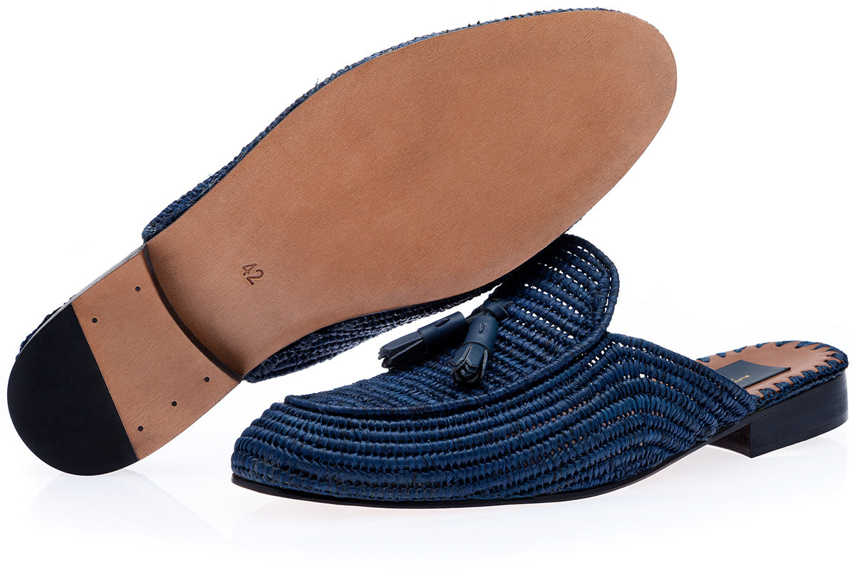 MELILLA RAFIA NAVY MULES