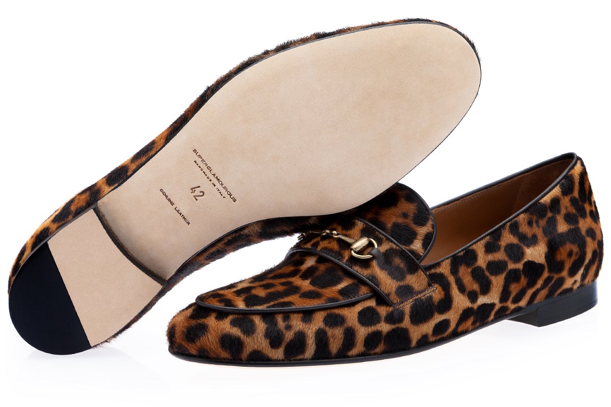 MORRIS PONY LEOPARD SLIPPERS