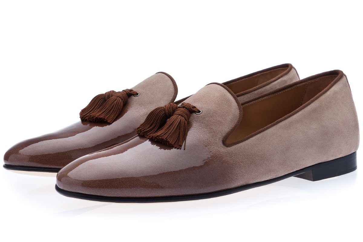 taupe slippers