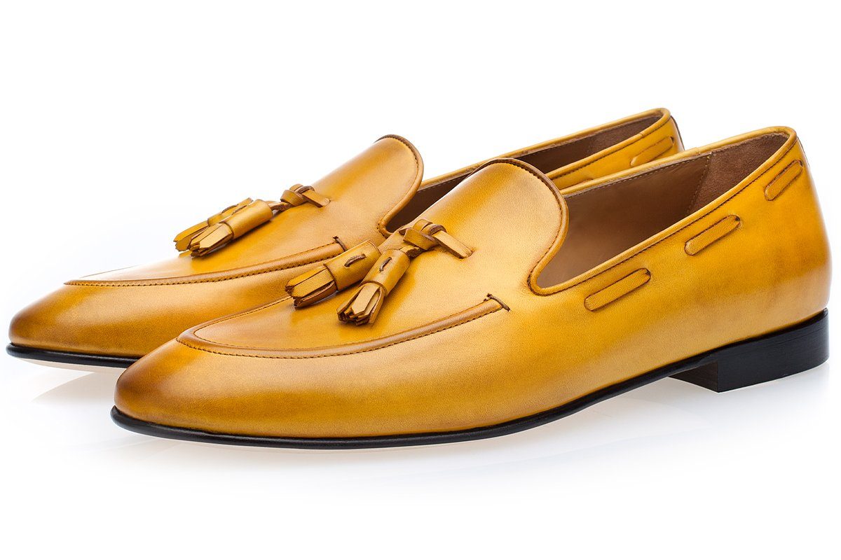 mustard loafers