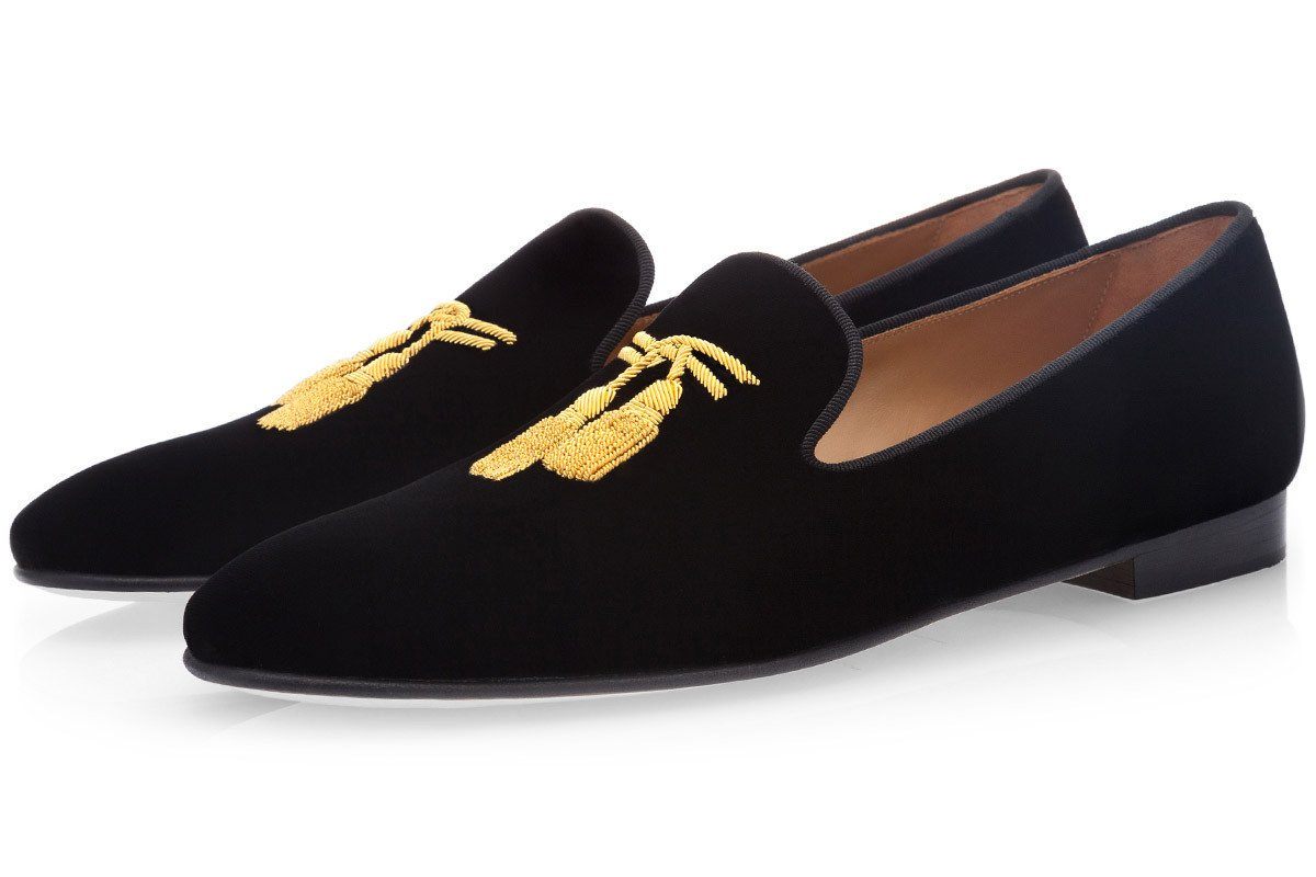 black velour shoes