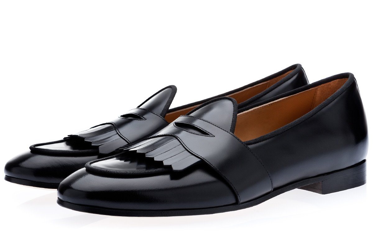 black belgian loafers
