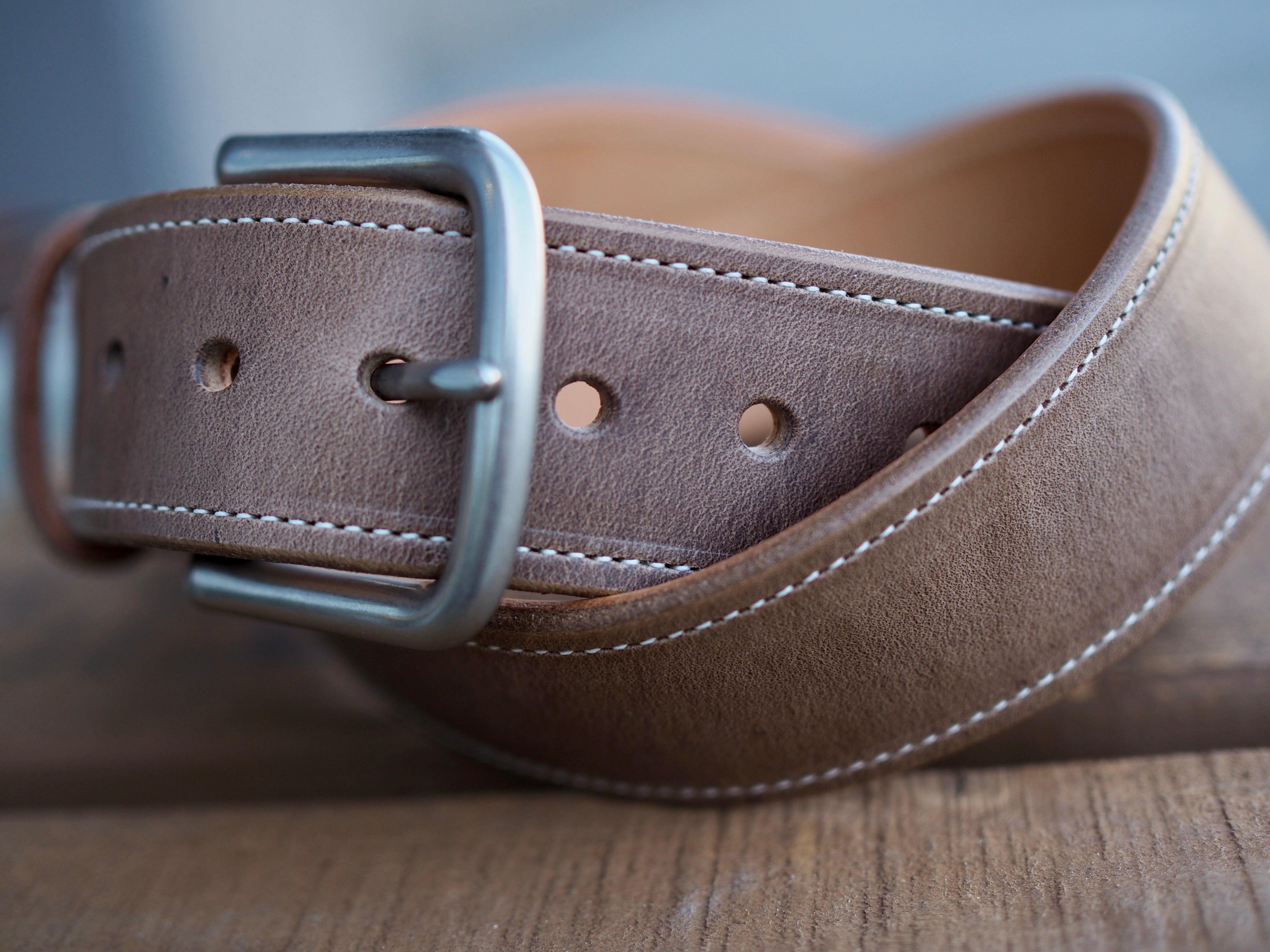 1.5" Natural Chromexcel Semi Dress Belt