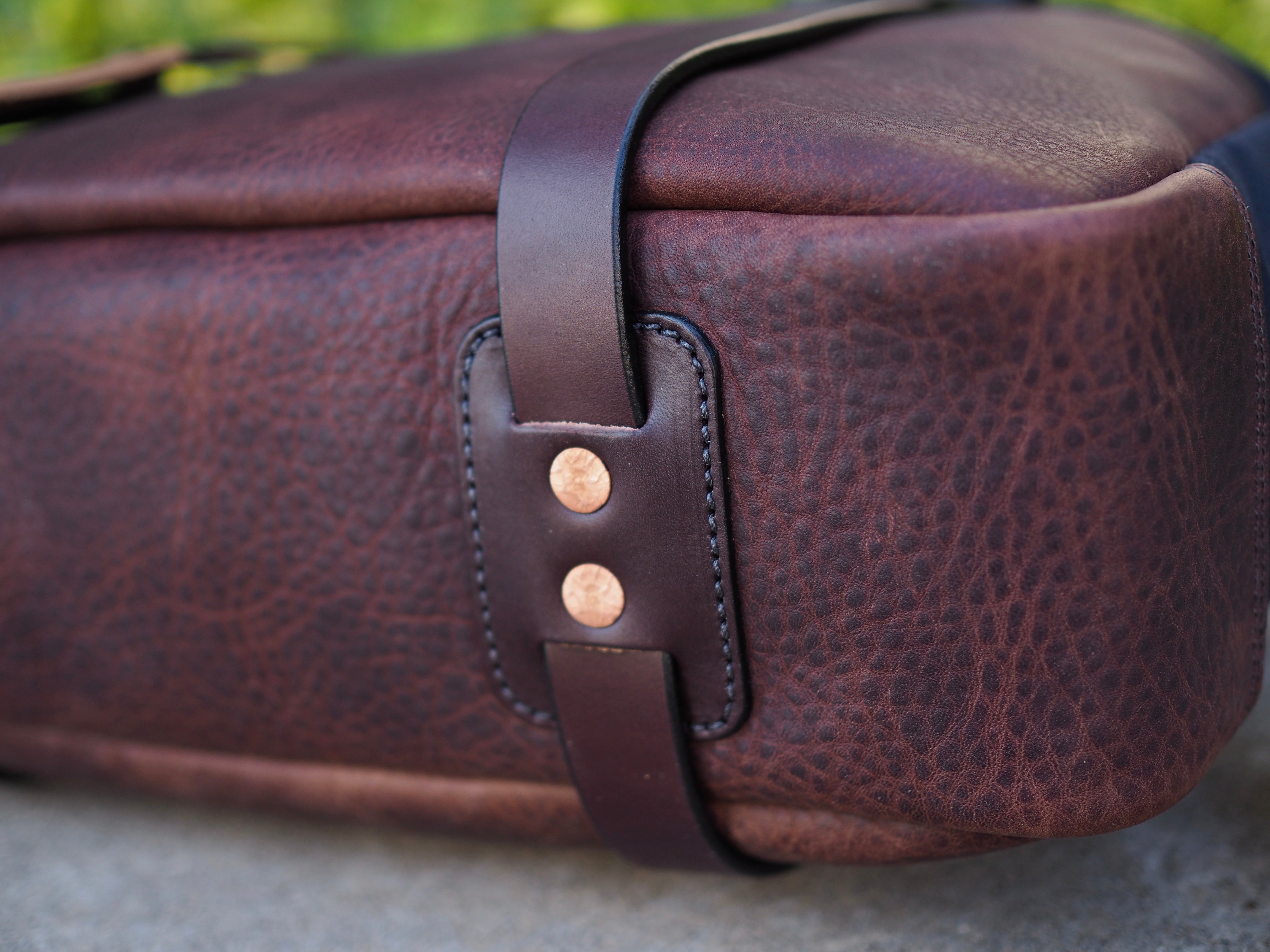 Hybrid Briefcase in Milled Truffle German Leather/Ranger Tan Waxed Canvas