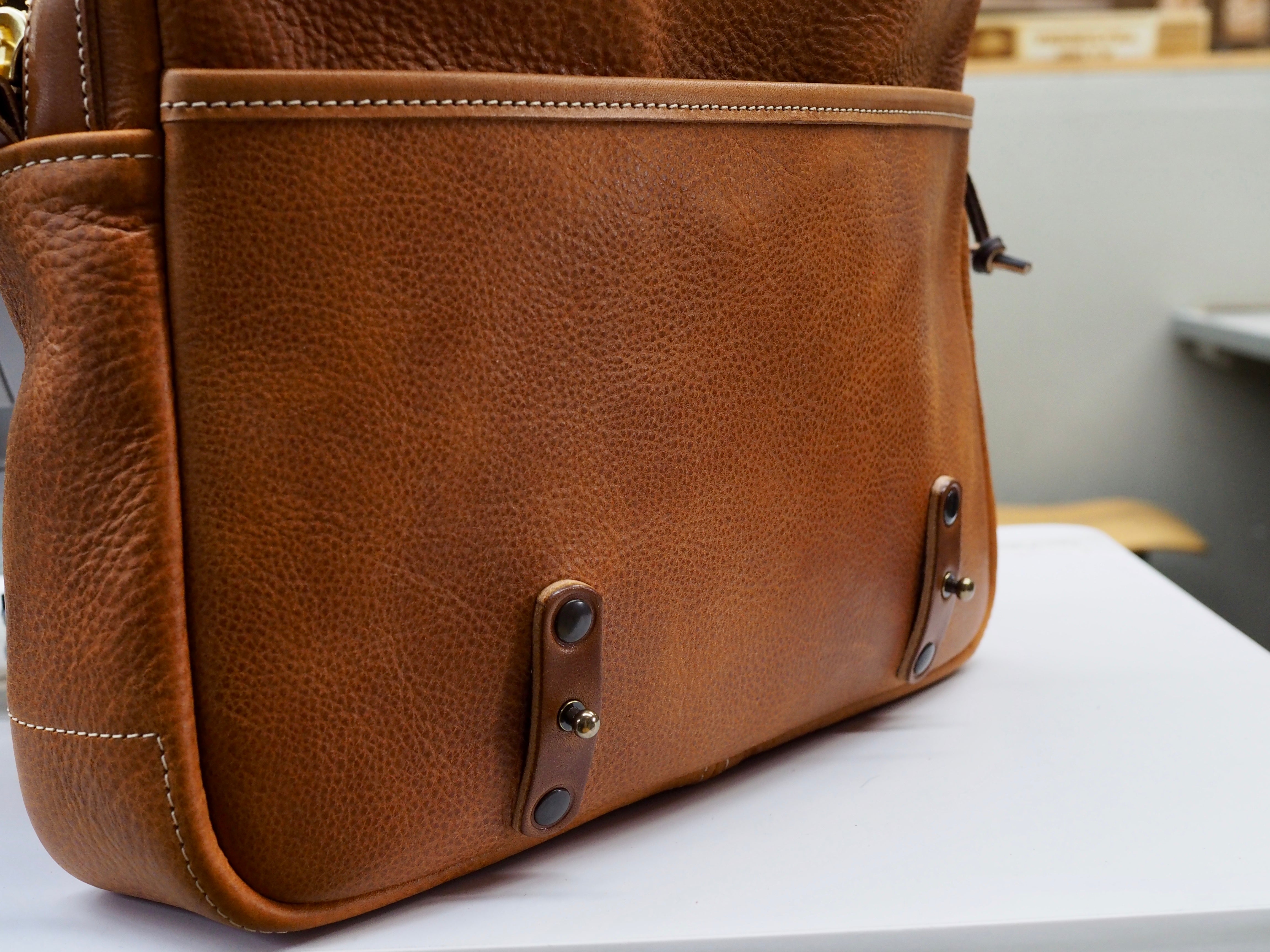 All Leather Field Bag in Milled Bourbon