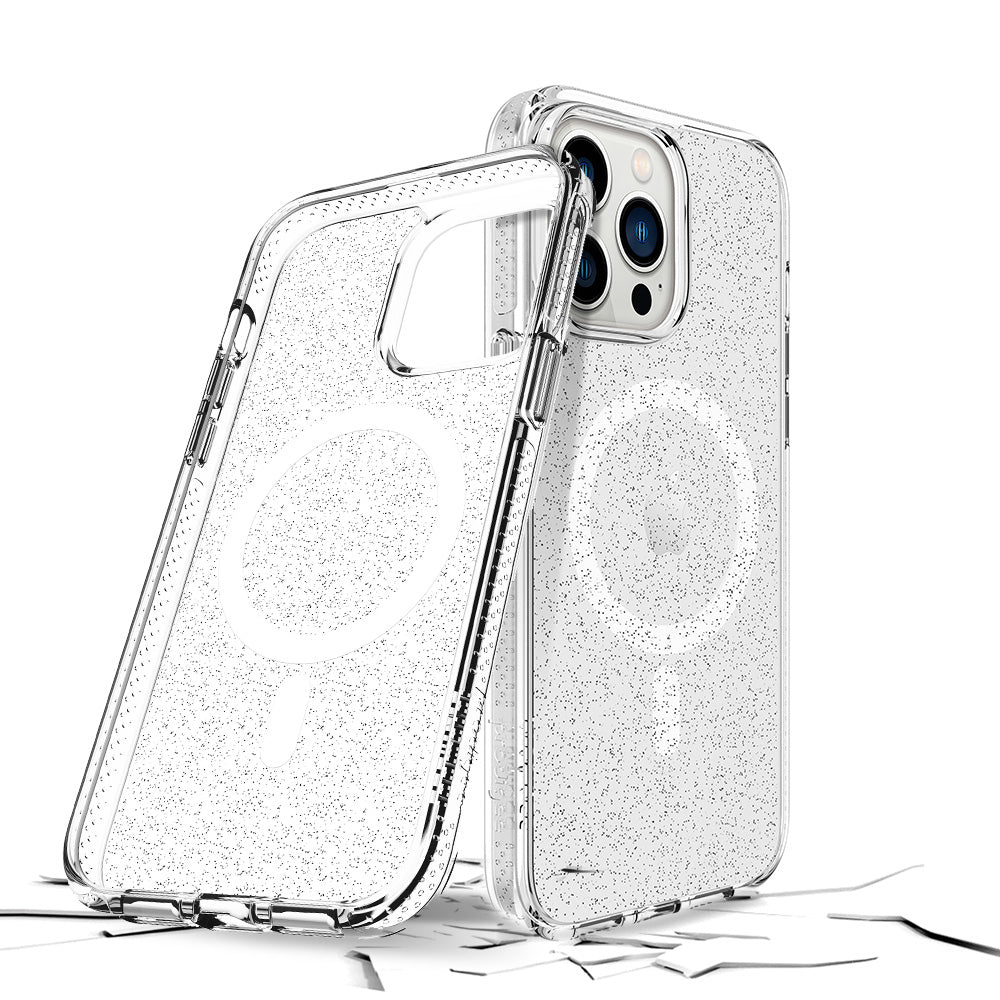 Prodigee Superstar Clear + Mag | Funda para Apple iPhone 13 Pro Max |  Brillo brillante | Probado contra caídas | Compatible con carga inalámbrica  | A