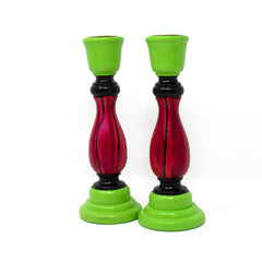 Hand Painted Candlestick Holders