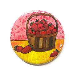 Strawberry Shortcake Pin Button Mirror Magnet Badge Reel Bookmark Phone  Holder 