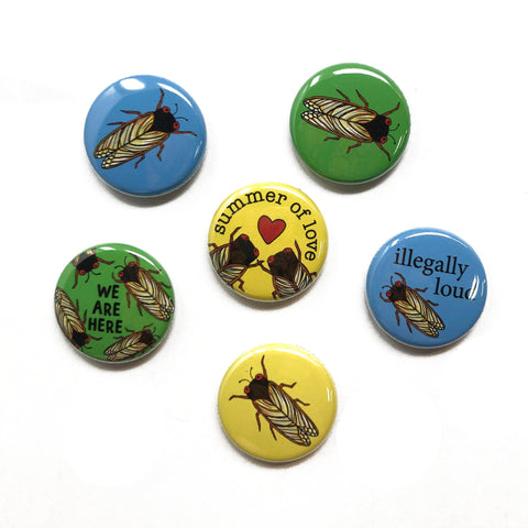 Cicada Pin or Magnet Set