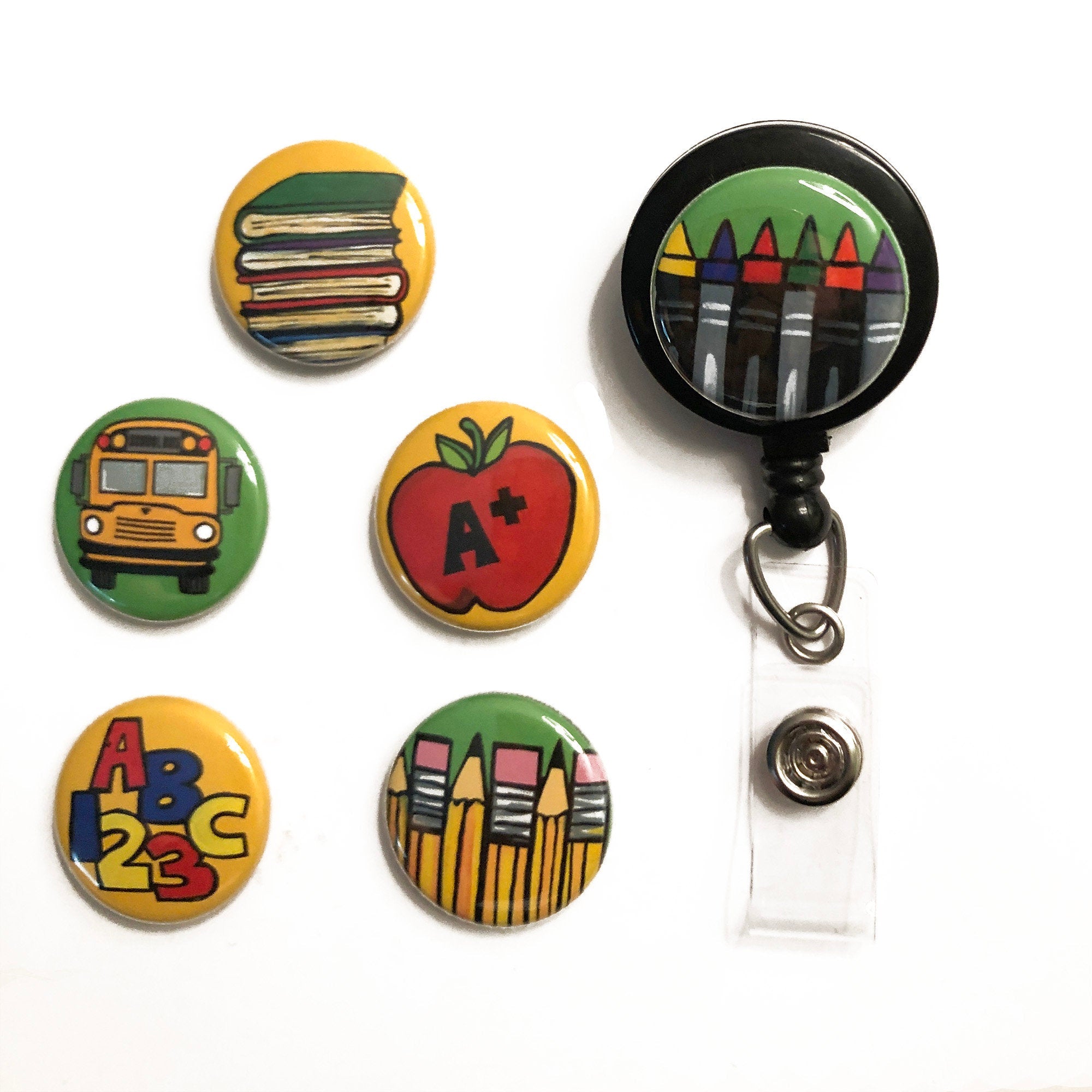 Interchangeable Badge Reel or ID Lanyard for Nurse, Teacher, Co